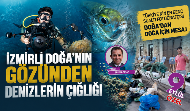 İzmirli Doğa’dan insanlara doğa mesajı: İzmirli genç sanatçı atık ağları sanata dönüştürdü