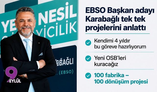 EBSO Başkan adayı Karabağlı tek tek projelerini anlattı