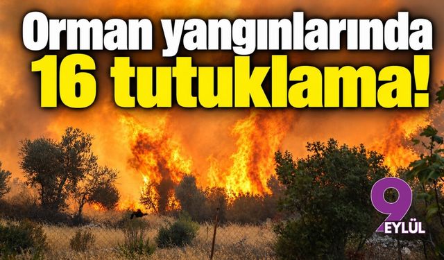 Orman yangınlarında 16 tutuklama!