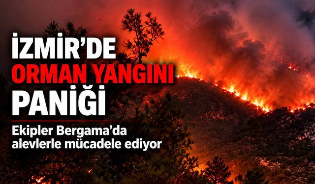 İzmir’de orman yangını paniği: Ekipler Bergama’da alevlerle mücadele ediyor