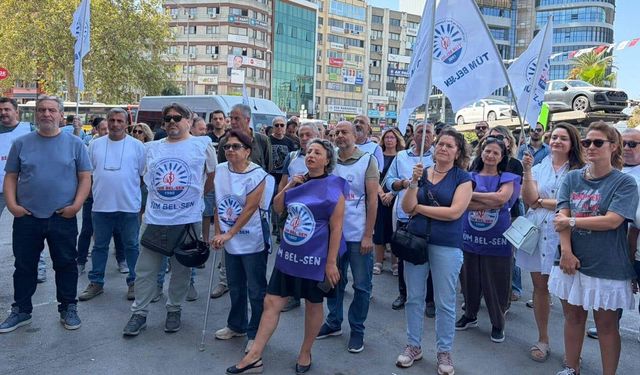 İzmir’de işçilerden hak eylemi