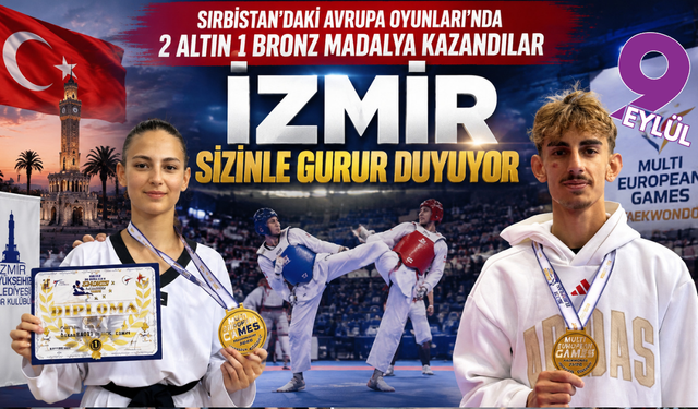 İzmirli taekwondoculardan Avrupa’da madalya yağmuru