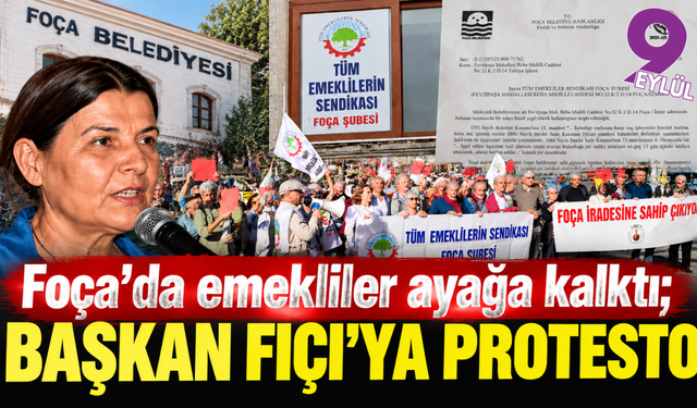 Foça’da emeklilerden “oda” eylemi