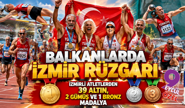 İzmirli master atletlerden Balkan’da büyük başarı: 14 sporcu 42 madalya kazandı