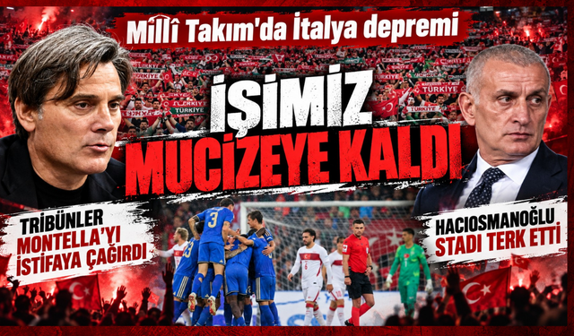 Millî Takım'da İtalya depremi: Tribünler istifaya çağırdı, Hacıosmanoğlu stadı terk etti