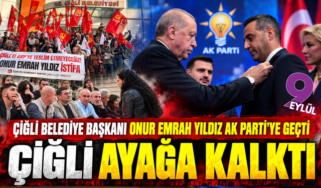 Çiğli'de rozet sonrası protesto büyüdü: Belediye önünde iki ayrı eylem