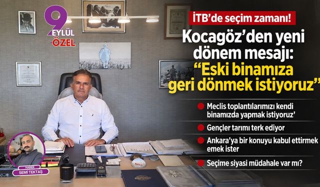 İTB’de seçim zamanı! Kocagöz’den yeni dönem mesajı: “Eski binamıza geri dönmek istiyoruz”