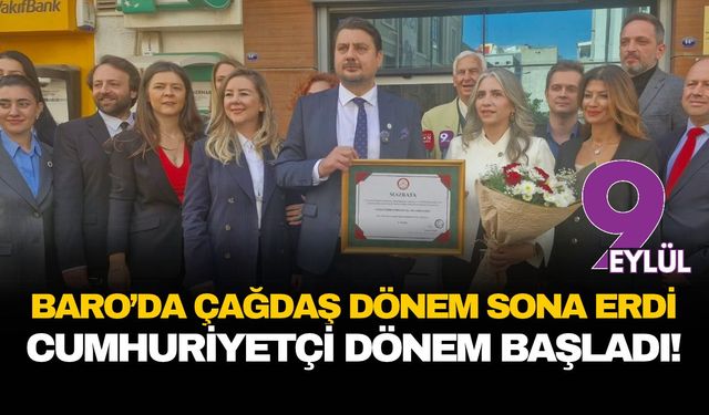 İzmir Barosu’nda Çağdaş dönem sona erdi, Cumhuriyetçi dönem başladı!
