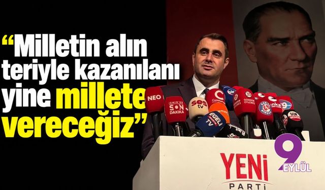 YENİ Parti İzmir İl Başkanı Çağatay Güç’ten kongrede iktidara eleştiri: “Milletin alın teriyle kazanılanı yine millete vereceğiz”