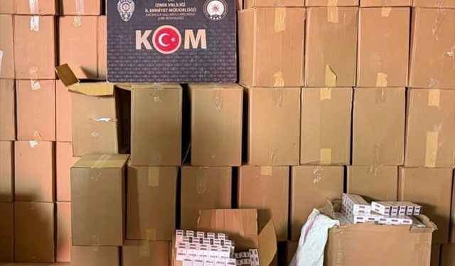 Bornova'da kaçakçılara darbe! 100 bin makaron ele geçirildi
