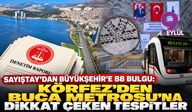 Sayıştay’dan İzmir Büyükşehir Belediyesi’ne 88 bulgu: Körfez’den Buca Metrosu’na dikkat çeken tespitler