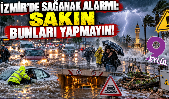 İzmir'de sağanak alarmı: Bunları yapmayın!