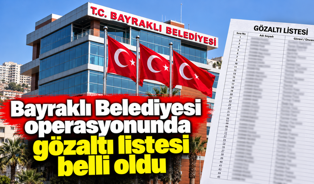 Bayraklı Belediyesi operasyonunda gözaltı listesi belli oldu