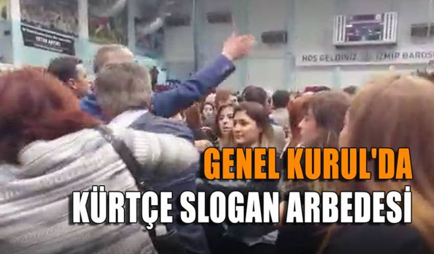 Genel Kurul'da Kürtçe slogan arbedesi