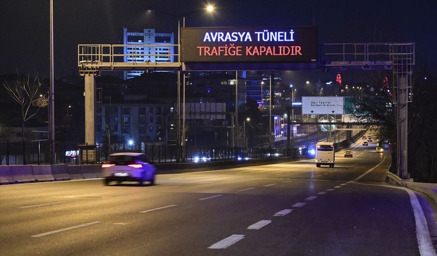 Avrasya Tüneli bakım çalışması nedeniyle trafiğe kapatıldı