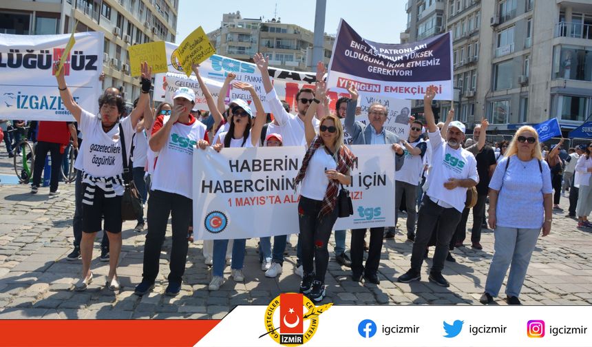 İGC ve TGS İzmir Şubesi emek mücadelesi için yürüdü
