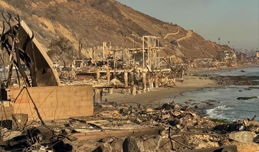 Los Angeles'ta yangınların ardından ortaya çıkan yıkım görüntülendi