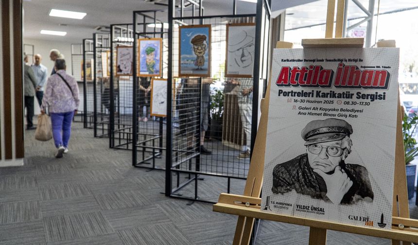 Karşıyaka’da Attila İlhan’ın 100. yaşına özel karikatür sergisi