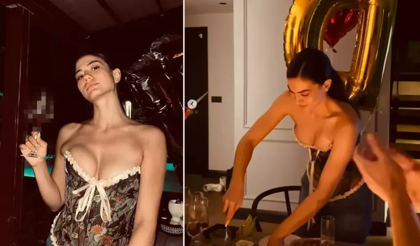 Demet Özdemir'e 'Show şimdi başlıyor' mesajlı pasta sürprizi