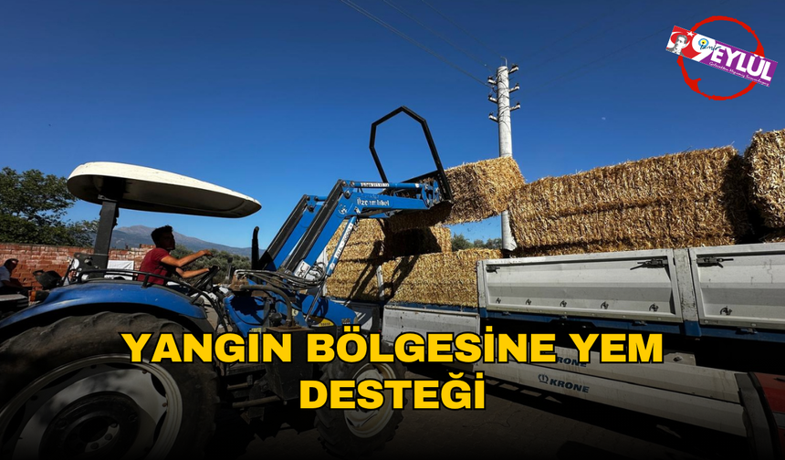 Büyükşehir'den yangın bölgesine yem desteği