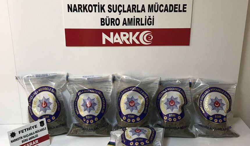Fethiye'de düzenlenen narkotik operasyonunda 3 zanlı tutuklandı