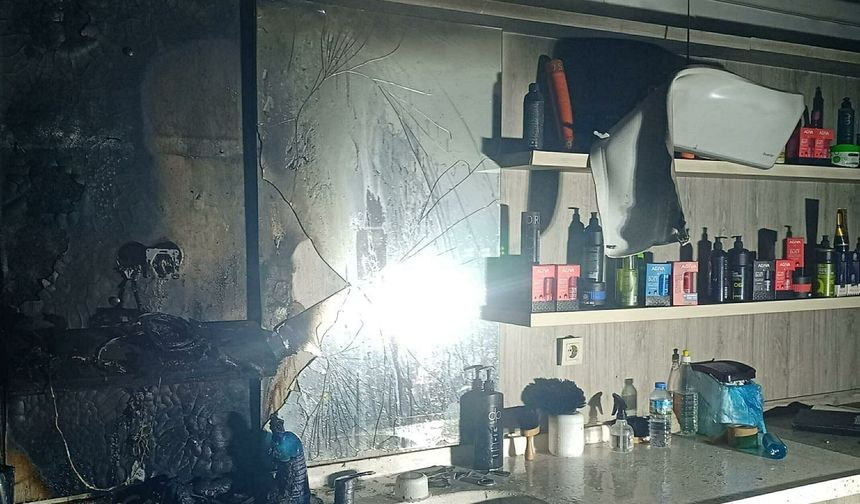 Aydın’da berber dükkanına molotof kokteylli saldırı