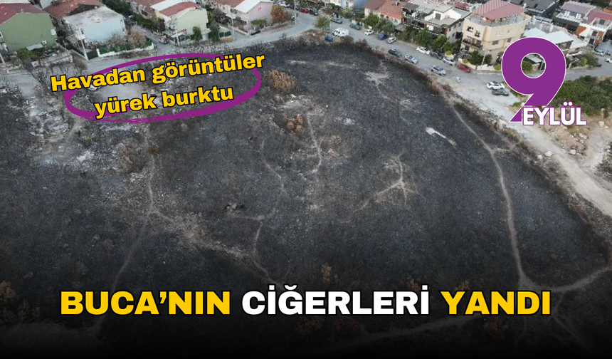 İzmir Buca’nın ciğerleri yandı: Havadan görüntüler yürek burktu!