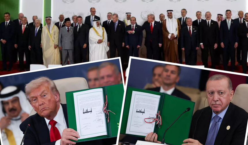Şarm El-Şeyh Zirvesi'nde imzalar atıldı: ABD Başkanı Trump'tan Cumhurbaşkanı Erdoğan'a teşekkür