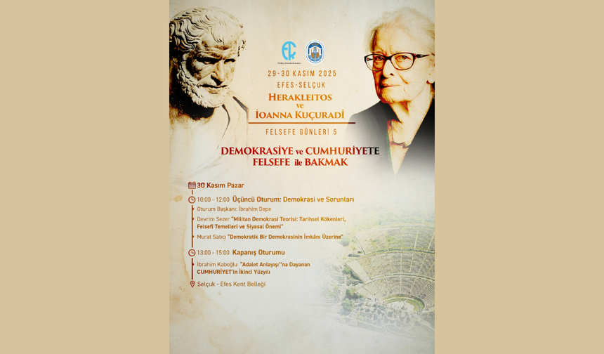 Efes Selçuk’ta Herakleitos ve İoanna Kuçuradi Felsefe Günleri başlıyor
