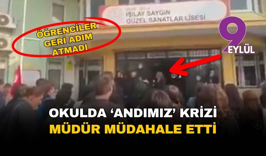 İzmir Buca'daki lisede 'Andımız' krizi: Müdür müdahale etti!