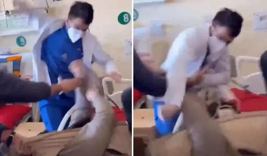 Doktor hastayı tekme tokat dövdü