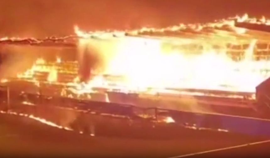 Küme düştüler, stadı yaktılar