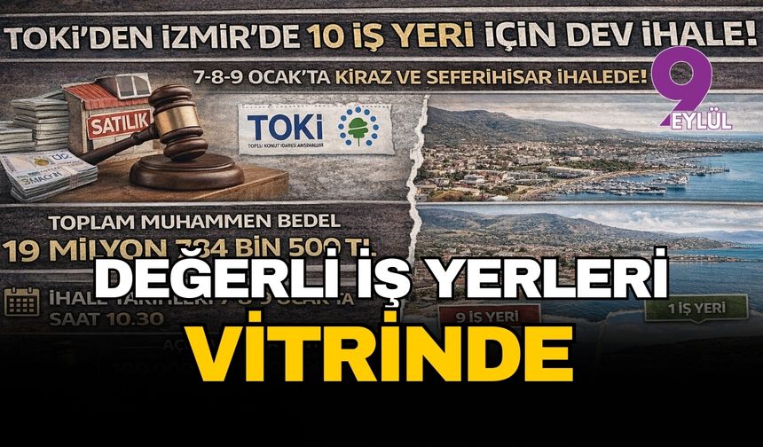 TOKİ'den İzmir hamlesi: İki ilçede 10 ticari alan yeni sahiplerini bekliyor