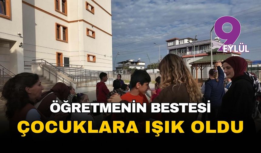 Öğretmenin bestesi öğrencilerin renkli dünyasına ışık tuttu