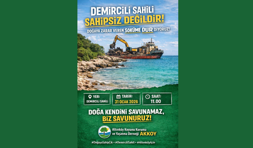 Demircili Koyu’nda doğa için protesto!