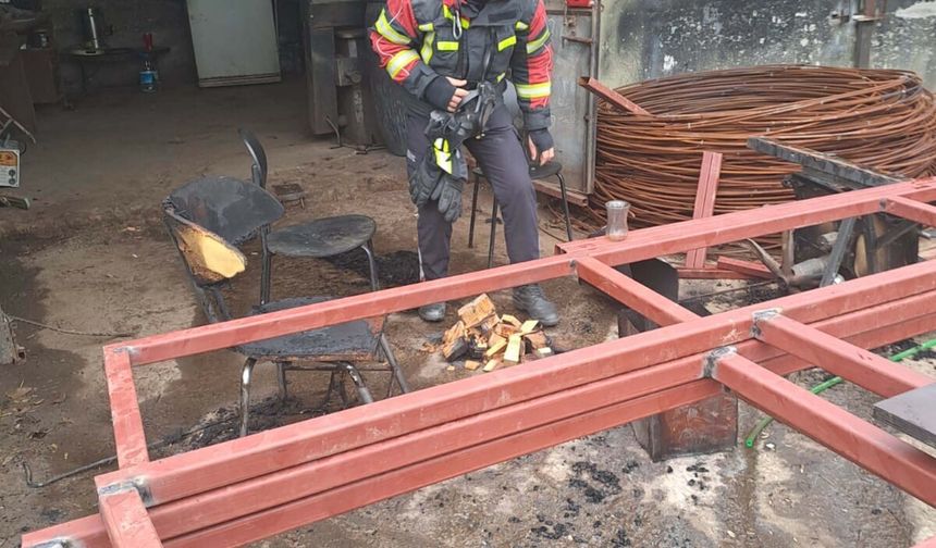 Isınmak için yaktığı ateşe tiner döken işçi yaralandı