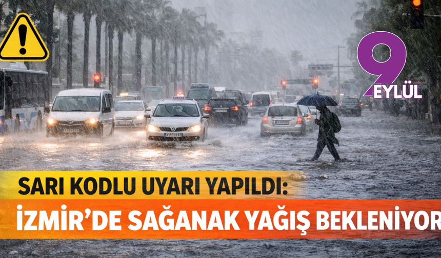 Sarı kodlu uyarı yapıldı: İzmir’de sağanak yağış bekleniyor
