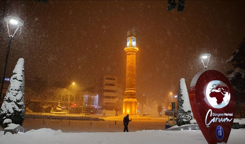 Çorum'da eğitime 1 gün ara