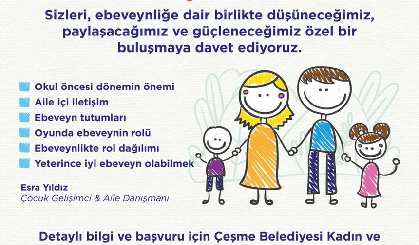 Çeşme'de ebeveynlere destekleyici atölye