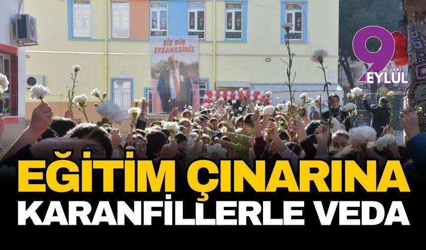 İzmir’de 39 yıllık eğitim çınarına duygu yüklü veda: Efsane müdür karanfillerle uğurlandı