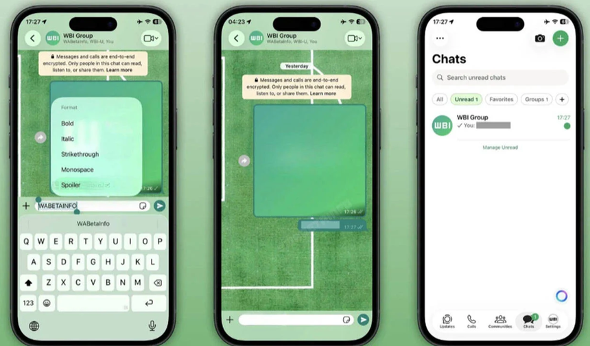 WhatsApp’ta spoiler dönemi başlıyor: Mesajlar dokunulmadan görünmeyecek