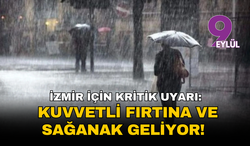 İzmir için kritik uyarı: Kuvvetli fırtına ve sağanak geliyor!