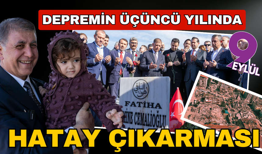 CHP lideri Özgür Özel ve Başkan Cemil Tugay Hatay'da