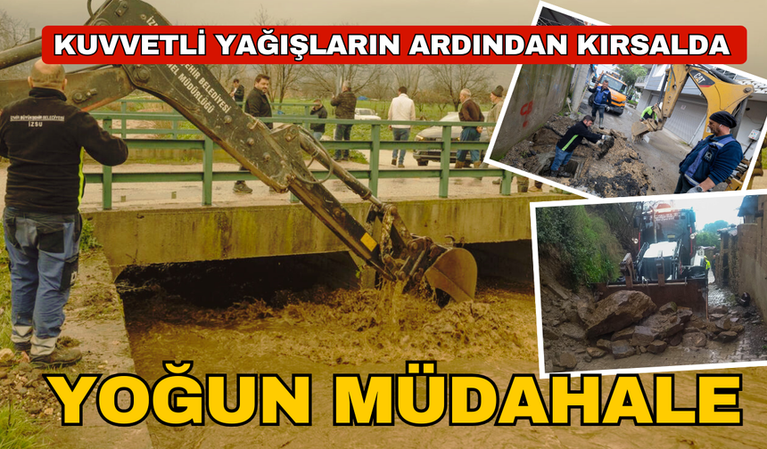 Kuvvetli yağışların ardından kırsalda yoğun müdahale