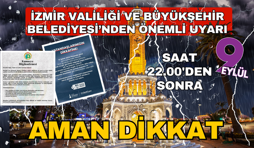 İzmir için peş peşe sağanak yağış ve fırtına uyarısı