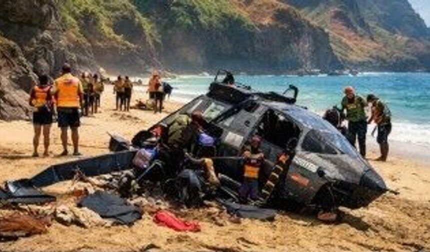 Helikopter kazası: 3 ölü, 2 yaralı