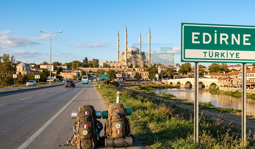 Paris'ten yola çıkan çevreci gezginlerin Türkiye durağı: Edirne'ye hayran kaldılar