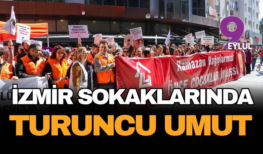 İzmir sokaklarında turuncu umut: LÖSEV gönüllülerinden anlamlı farkındalık yürüyüşü