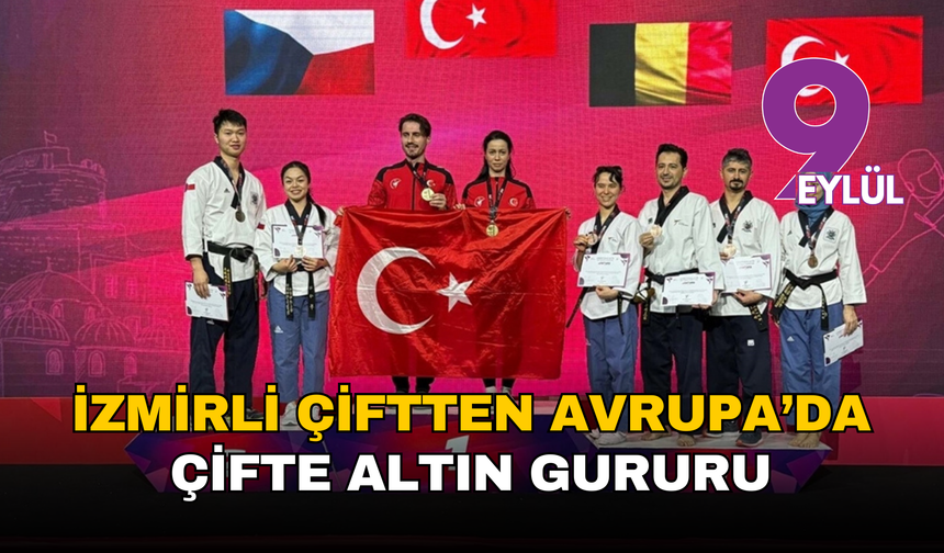 İzmirli çiftten Avrupa’da çifte altın gururu