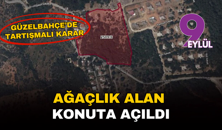 Bakanlıktan Güzelbahçe’de tartışmalı karar: Ağaçlık alan konuta açıldı